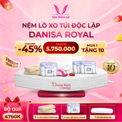 NỆM LÒ XO TÚI ĐỘC LẬP THẮNG LỢI DANISA ROYAL