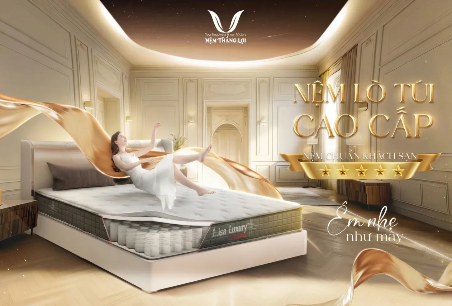 Bảo hành 15 năm Nệm Thắng Lợi